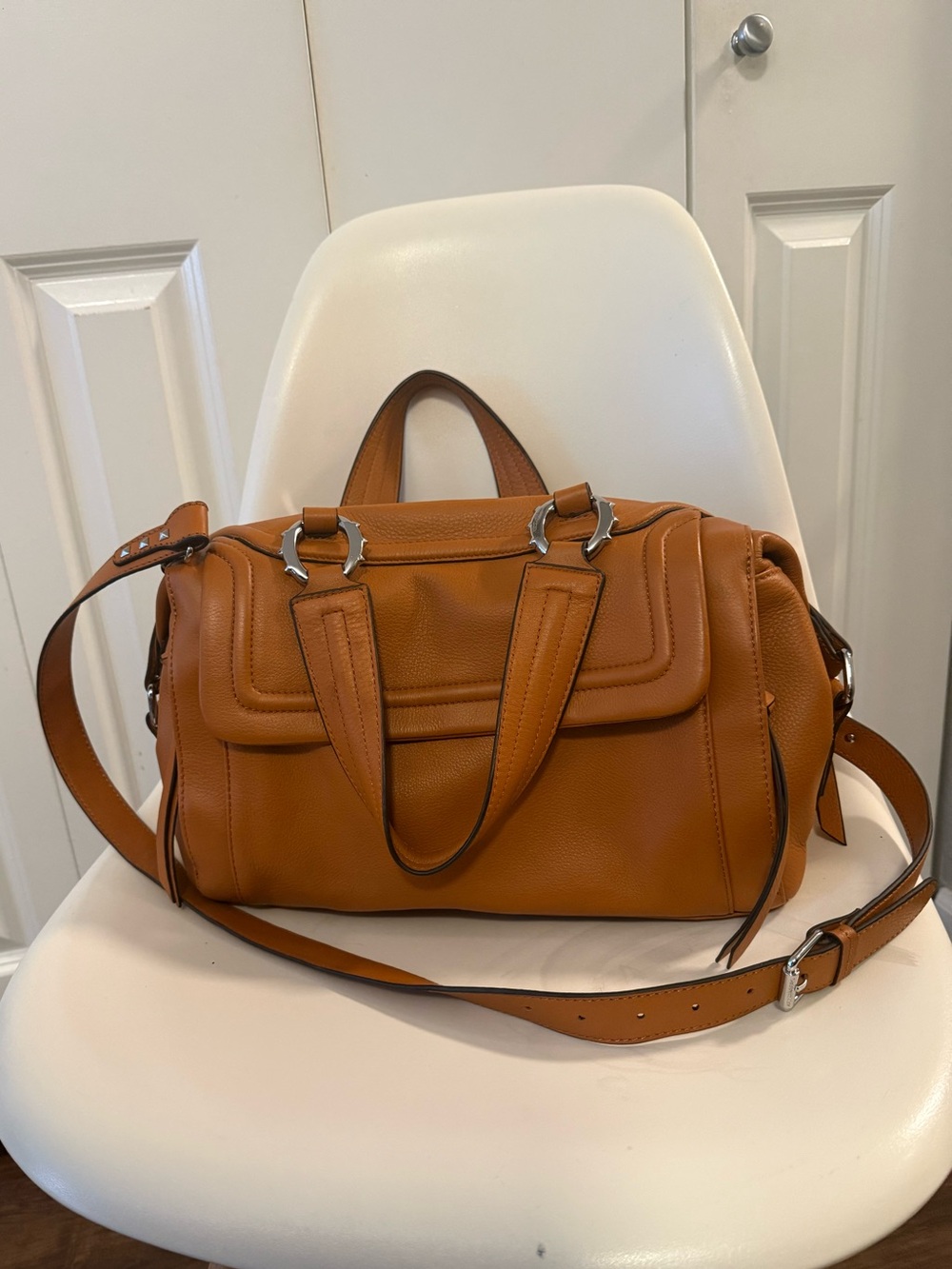 Aimee Kestenberg  Tan Convertible Leather Shoulder Bag